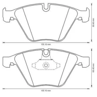 Гальмівні колодки пер. BMW 3 (E90)/5 (E60)/7 (E65) 02-13 (ATE) Jurid 573181J