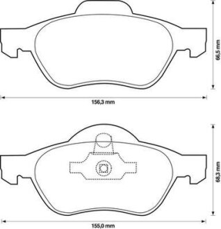 Гальмівні колодки пер. Renault Megane/Scenic/Clio 02- (ATE) Jurid 573244J