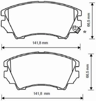 Гальмівні колодки пер. Opel Astra J 09-/Insignia 08- (Mando) Jurid 573270J