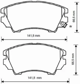 Гальмівні колодки пер. Opel Astra J 09-/Insignia 08- (Mando) Jurid 573270J