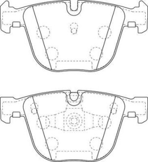 Гальмівні колодки зад. BMW 5 (F07)/7 (F01/F02/F03/F04) 08-17 (ATE) Jurid 573271J