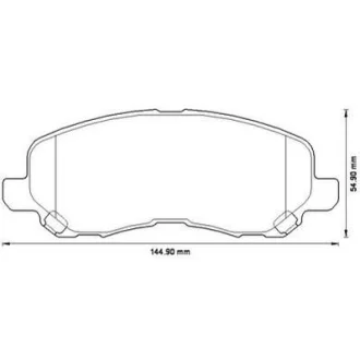 Гальмівні колодки пер. Lancer VIII/Outlander II/Peugeot 4008 08- (AKEBONO) Jurid 573278J