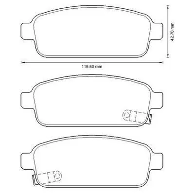 Гальмівні колодки зад. Zafira/Astra/Cruze/Volt 09- (Mando) Jurid 573335J (фото 1)