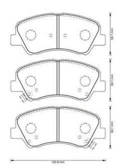 Гальмівні колодки пер. Accent/Solaris/Carens/Rio 09- (Mando) Jurid 573368J