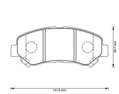 Гальмівні колодки пер. X-Trail/Qashqai 07- Jurid 573379J