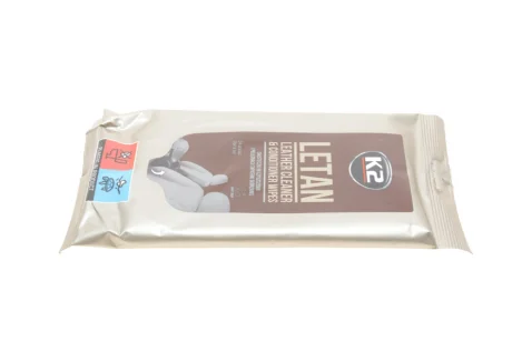 Серветки для очищення шкіряної оббивки Letan Leather Cleaner & Conditionner Wipes (24шт) K2 K210