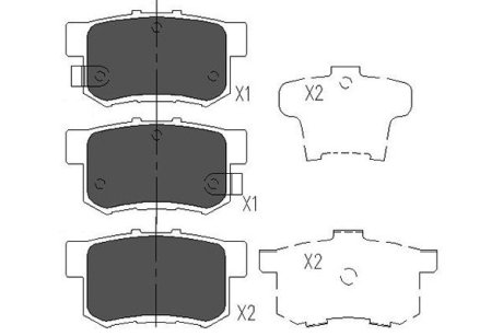 Комплект тормозных колодок PARTS KAVO KBP-2009 (фото 1)