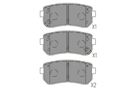 Комплект тормозных колодок PARTS KAVO KBP-3059