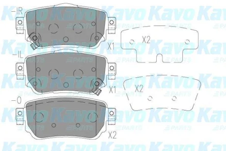 Колодки гальмівні KAVO KBP6615