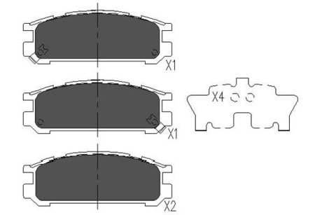 Комплект тормозных колодок PARTS KAVO KBP-8016 (фото 1)