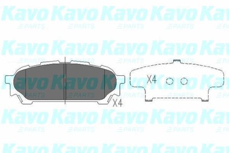 Колодки гальмівні (задні) Subaru Impreza/Forester 99- (Akebono) PARTS KAVO KBP-8019