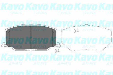 Колодки гальмівні (передні) Toyota Avensis 05-08/Camry/Corolla 83-94 (з датчиком) PARTS KAVO KBP-9036