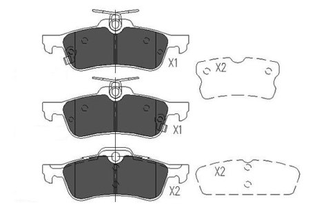 Комплект тормозных колодок PARTS KAVO KBP-9106