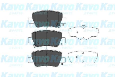Гальмівні колодки зад. Avensis 05- KAVO KBP-9107