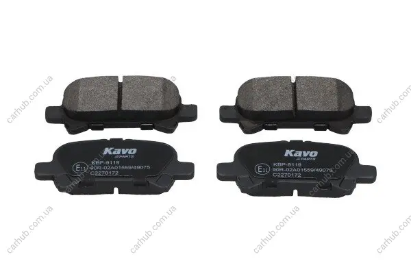 Колодки гальмівні (задні) Toyota Camry/Avalon/Solara 99-12 KAVO KBP-9119 (фото 1)