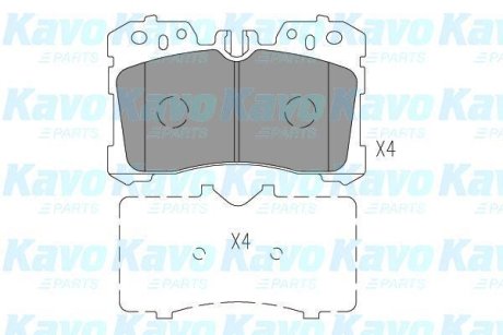 Колодки гальмівні (передні) Lexus LS 06- PARTS KAVO KBP-9150