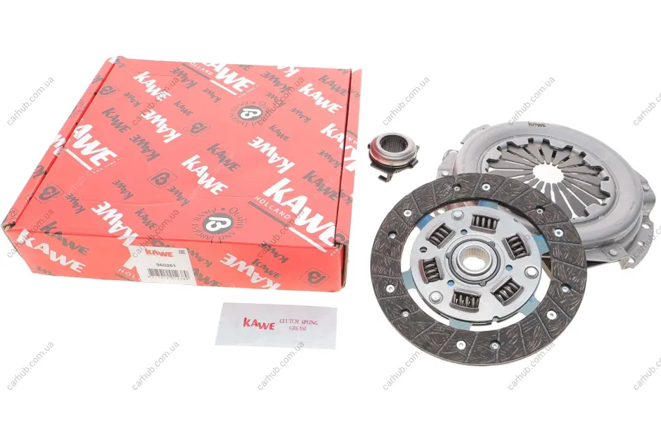 Комплект зчеплення Renault Kangoo 1.2-1.4 (d=180mm) (+вижимний) KAWE 960261 (фото 1)