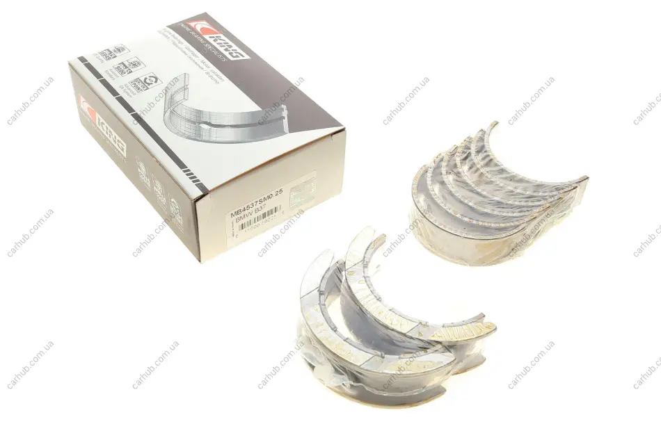 Вкладиші корінні BMW 1 (F20/F21)/2 (F45/F44/F460/X1 (F48) (B37 C15 A) 14- (+0.25) KING King MB4537SM0.25 (фото 1)