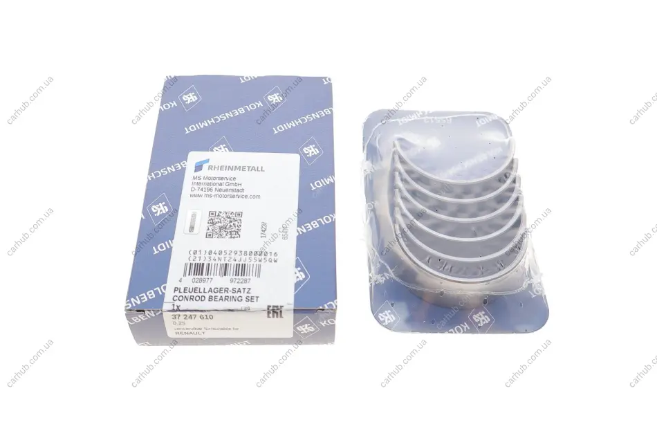 Вкладиші шатунні Renault Clio IV/Logan II 0.9TCe 12- (+0.25) KOLBENSCHMIDT 37247610 (фото 1)