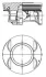 Поршень 81 (+0,50) CHEVROLET CRUZE, ORLANDO, TRAX OPEL ASTRA H, ASTRA J GTC, INSIGNIA A, ZAFIRA B, ZAFIRA C 1.8/1.8LPG 07.05- KOLBENSCHMIDT 40 199 610 (фото 1)