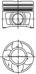 Поршень Audi A3/VW Golf V/Mitsubishi Lancer VIII 2.0TDI 16V 03- (81.01mm/STD) KOLBENSCHMIDT 40356600