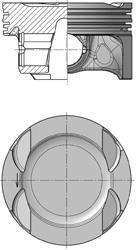 Поршень BMW 5 (F07/F10/F11)/6 (F12/F13)/7 (F01-F04)/X5 (E70) 08-18 (89.00mm/STD) N63 KOLBENSCHMIDT 40631600