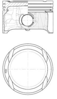 Поршень VW Caddy III 1.4 06-10 (76.51mm/STD) KOLBENSCHMIDT 40839600