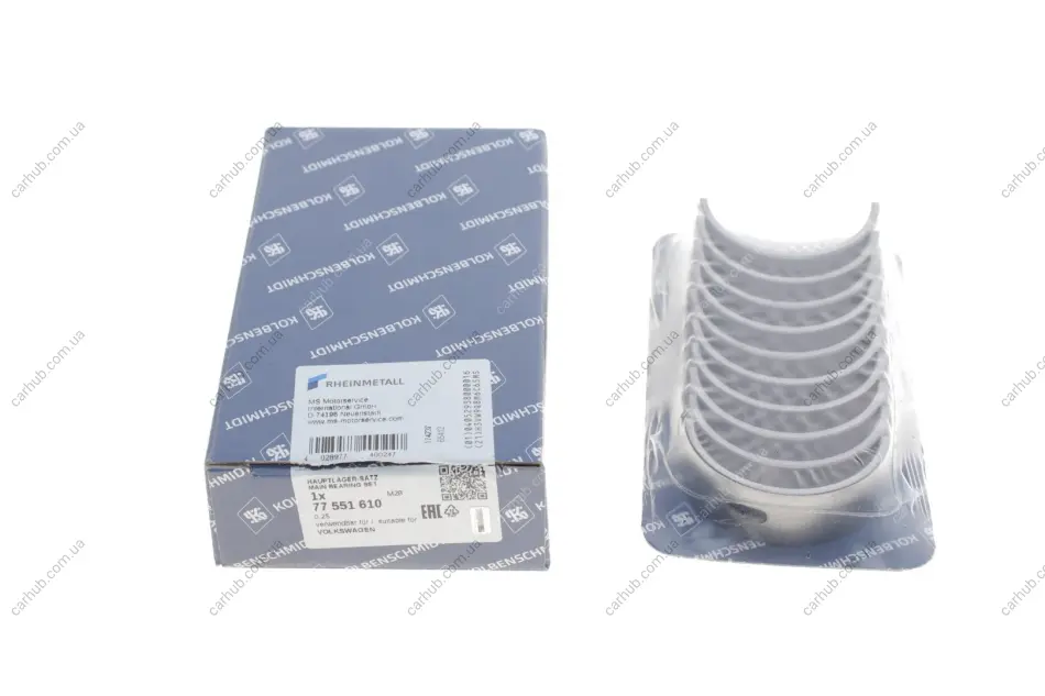 Вкладиші корінні VW Caddy III 1.6 04-15 (+0.25) KOLBENSCHMIDT 77551610 (фото 1)
