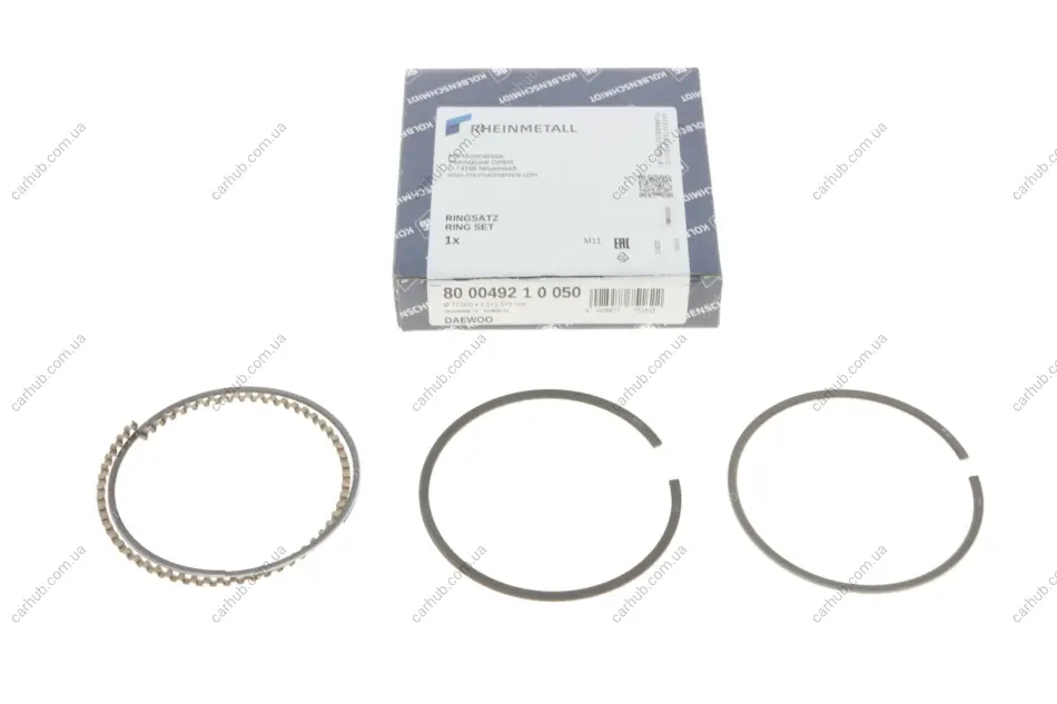 Кільця поршневі Daewoo Lanos/Nexia 1.5 8V 90- (77.00mm/+0,50) (1.5x1.5x3.0) KOLBENSCHMIDT 800049210050 (фото 1)