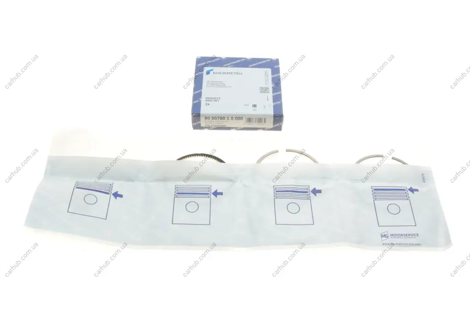 Кільця поршневі Skoda Fabia/VW Golf V/VI/Passat 1.4 TSI 05-14 (76.50mm/STD) (2-1.5-1.2) KOLBENSCHMIDT 800079010000 (фото 1)