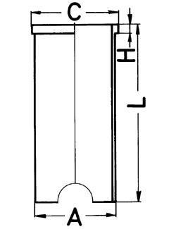 Гильза поршневая VW Caddy I/LT/T3 79-96 (d=79.5mm) KOLBENSCHMIDT 89163190