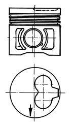 Поршень VW Caddy II/T4 1.9/2.4D 90-04 (80.01mm/+0.5) KOLBENSCHMIDT 91386620