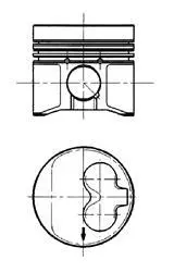 Поршень комплект +0,25мм VW 1,9D/TD KOLBENSCHMIDT 91429610 (фото 1)