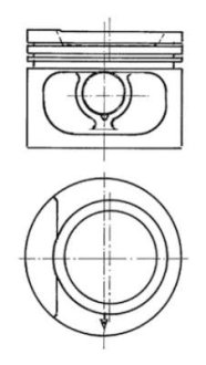 Поршень Audi 80/100/VW Golf/Passat 1.8 82-97 (81.51mm/+0.5) KOLBENSCHMIDT 93876620