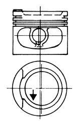 Поршень VW Passat/Golf III/Caddy/ Audi 100 1.8 82- (81.01mm/STD) KOLBENSCHMIDT 93928600