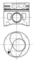 Поршень, Комплект VW 1,9TD 1Z 3-4 циліндр 80,51 KOLBENSCHMIDT 94428730