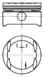 Поршень, комплект OPEL X16XE 1,6 16V KOLBENSCHMIDT 94637600 (фото 1)
