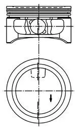 Поршень комплект на OPEL Vectra B, C, Astra G 2,2 00- KOLBENSCHMIDT 94912610 (фото 1)
