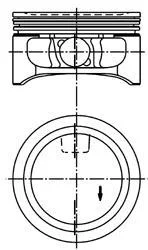 Поршень комплект на OPEL Vectra B, C, Astra G 2,2 00- KOLBENSCHMIDT 94912610