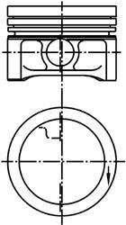 Поршень Smart Cabrio/City-Coupe/Crossblade 0.7 03-07 M160 (66.50mm/STD) KOLBENSCHMIDT 99927600