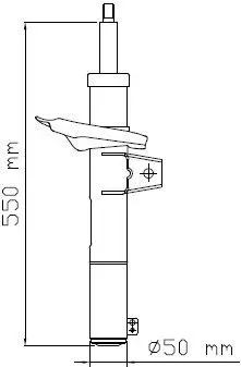 Амортизатор передній A3/Octavia/Golf/Leon 12- (50mm) (газ) KYB 3348039 (фото 1)