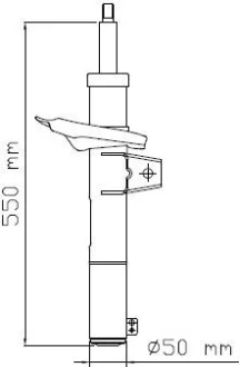 Амортизатор передній A3/Octavia/Golf/Leon 12- (50mm) (газ) KYB 3348039