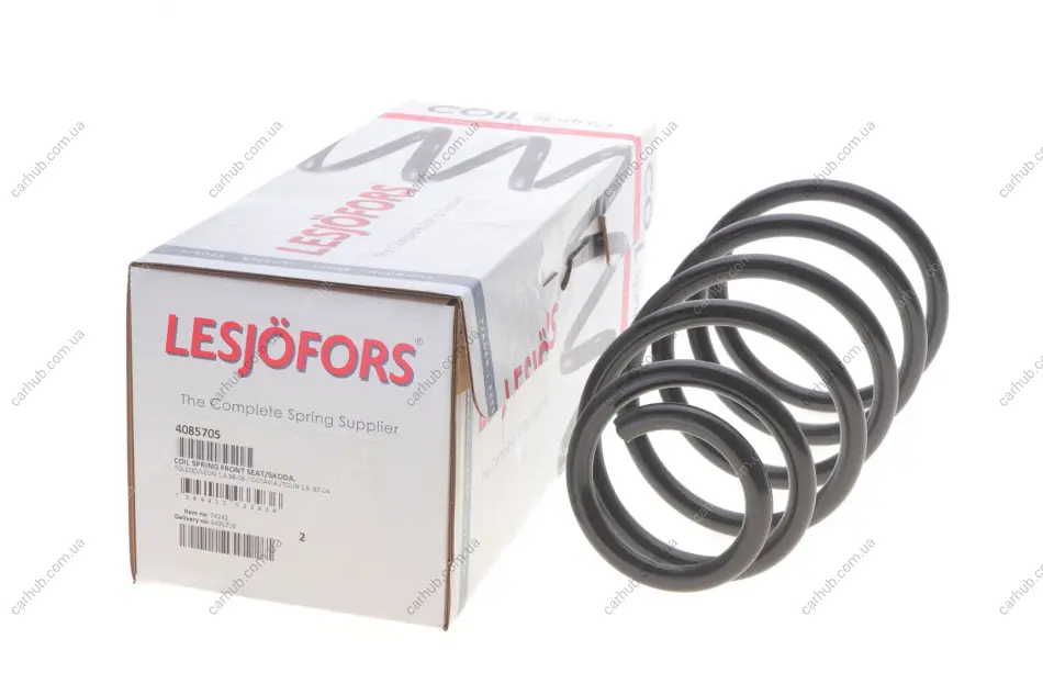 Пружина (передня) Seat Leon/Toledo 1.6 98-06/Skoda Octavia 1.4/16V/1.6 96-10 (унив/накл.з.ч/седан) LESJOFORS 4085705 (фото 1)