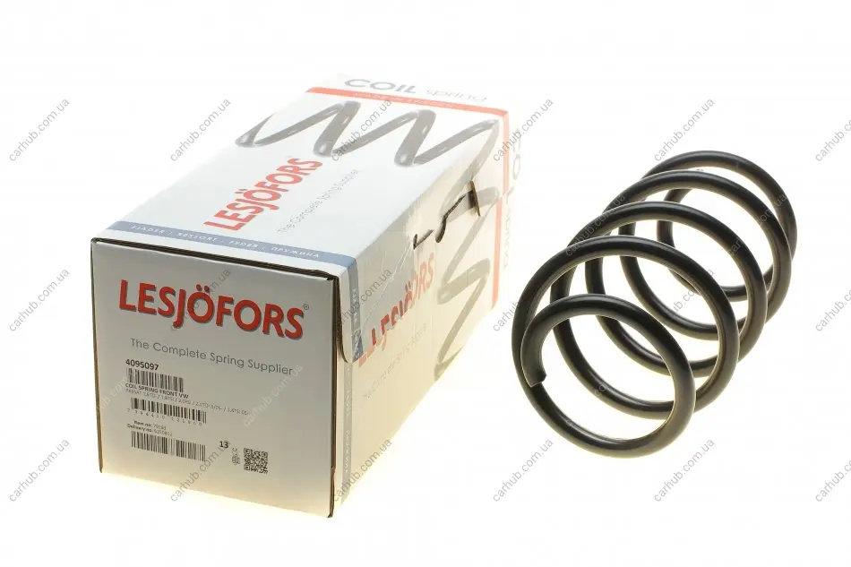Пружина (передня) VW Passat B6/B7 1.4TSI/1.8TSI/1.6TDI/2.0FSI/TDI 05-14 (седан/унив) (спорт ход.ч.) LESJOFORS 4095097 (фото 1)