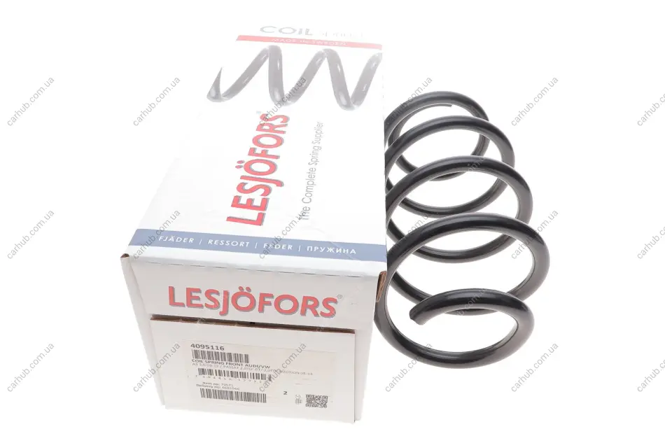 Пружина (передня) VW Passat B6/B7 2.0TDI/4motion 05-14 (седан/унив)/Audi A3 2.0FSI/TFSI 03-13 LESJOFORS 4095116 (фото 1)