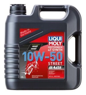 Масло моторне MOTORBIKE 4T SYNTH 10W-50 STREET RACE синтетична 4 л LIQUI MOLY 1686