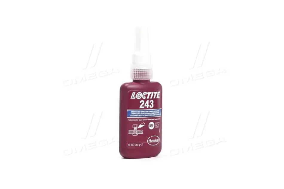 Фіксатор різьби LOCTITE 243 (синій) 50 мл (середньої фіксації), макс. діаметр різьби М36 Loctite 1335863 (фото 1)