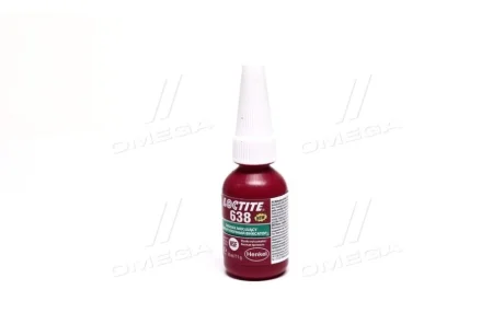 LOCTITE 638, 10ML Фіксатор анаеробний вал-втулковий (зелений) (високої фіксації)(проміжок 0.25) Loctite 1803038