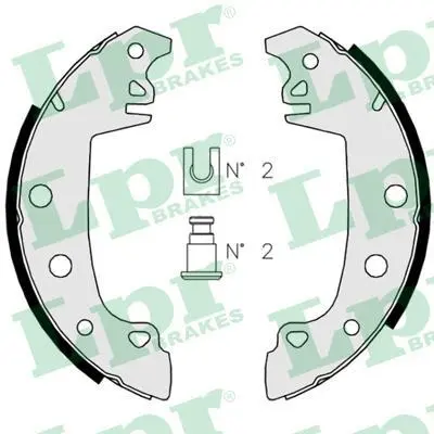 Гальмівна колодка ALFA ROMEO 33 ARO 10, 240-244, SPARTANA CITROEN C15, C15 FURGON/NADWOZIE WIELKOPRZESTRZENNE DACIA 1210, 1300, 1310, 1410, DUSTER, NOVA, PICK UP, SOLENZA 1.0-3.1D 10.65- LPR 02850 (фото 1)