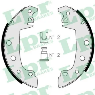 Гальмівна колодка ALFA ROMEO 33 ARO 10, 240-244, SPARTANA CITROEN C15, C15 FURGON/NADWOZIE WIELKOPRZESTRZENNE DACIA 1210, 1300, 1310, 1410, DUSTER, NOVA, PICK UP, SOLENZA 1.0-3.1D 10.65- LPR 02850